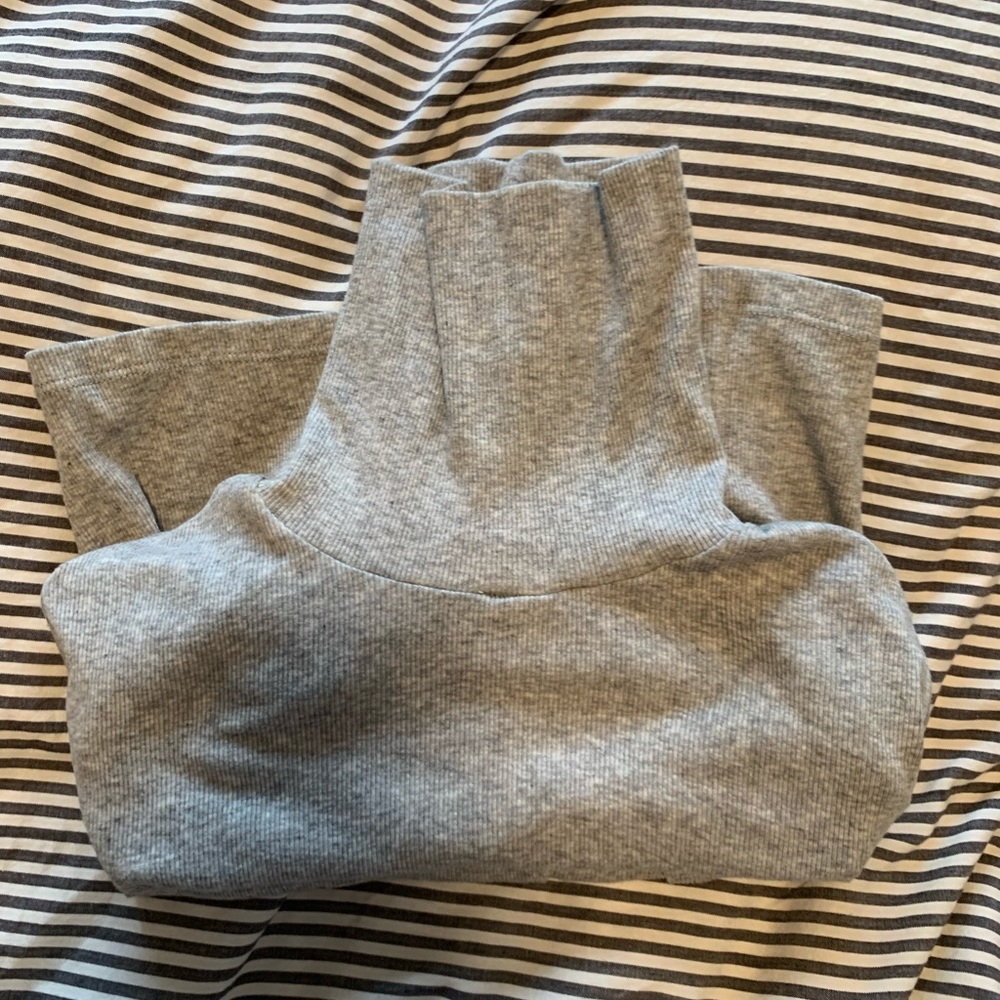 Gray Ribbed Everlane Longsleeve